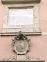 portale università blasone Cicogna - particolare
